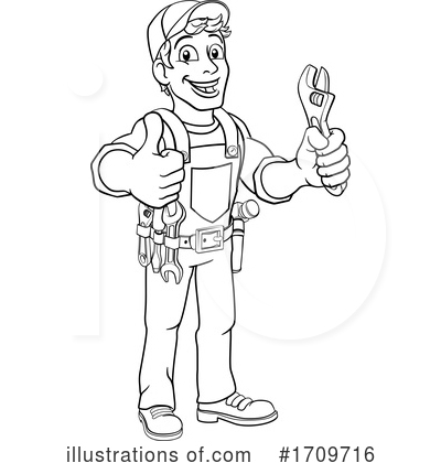 Royalty-Free (RF) Handyman Clipart Illustration by AtStockIllustration - Stock Sample #1709716