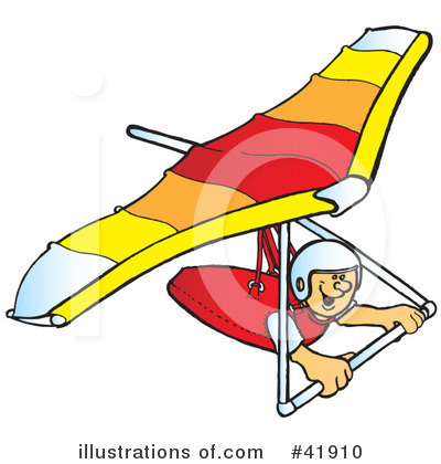Royalty-Free (RF) Hang Gliding Clipart Illustration by Snowy - Stock Sample #41910