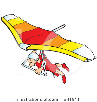 Royalty-Free (RF) Hang Gliding Clipart Illustration by Snowy - Stock Sample #41911