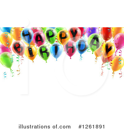 Party Balloons Clipart #1261891 by AtStockIllustration