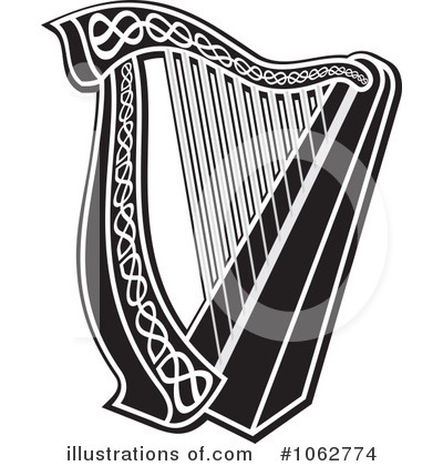Royalty-Free (RF) Harp Clipart Illustration by Any Vector - Stock Sample #1062774