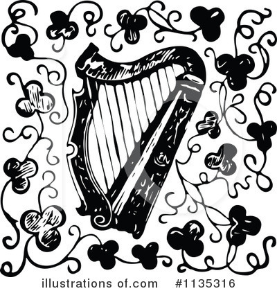 Royalty-Free (RF) Harp Clipart Illustration by Prawny Vintage - Stock Sample #1135316