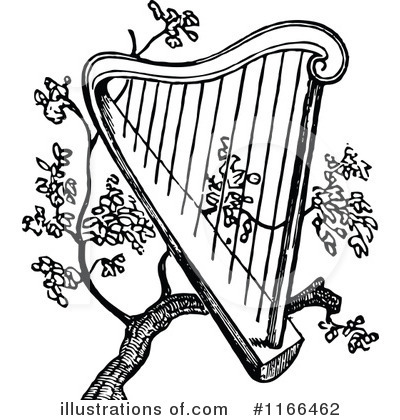 Royalty-Free (RF) Harp Clipart Illustration by Prawny Vintage - Stock Sample #1166462