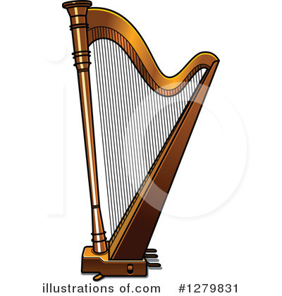 Harp Clipart #1279831 by Vector Tradition SM