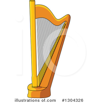 Royalty-Free (RF) Harp Clipart Illustration by Vector Tradition SM - Stock Sample #1304326