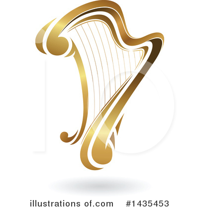Royalty-Free (RF) Harp Clipart Illustration by cidepix - Stock Sample #1435453