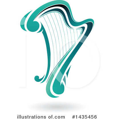 Royalty-Free (RF) Harp Clipart Illustration by cidepix - Stock Sample #1435456