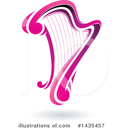 Royalty-Free (RF) Harp Clipart Illustration by cidepix - Stock Sample #1435457