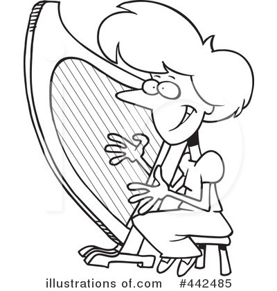 Royalty-Free (RF) Harp Clipart Illustration by toonaday - Stock Sample #442485