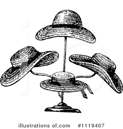 Royalty-Free (RF) Hat Clipart Illustration by Prawny Vintage - Stock Sample #1119407