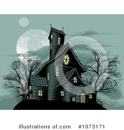 Royalty-Free (RF) Haunted House Clipart Illustration by AtStockIllustration - Stock Sample #1073171