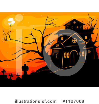 Royalty-Free (RF) Haunted House Clipart Illustration by BNP Design Studio - Stock Sample #1127068