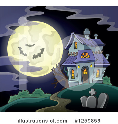 Royalty-Free (RF) Haunted House Clipart Illustration by visekart - Stock Sample #1259856