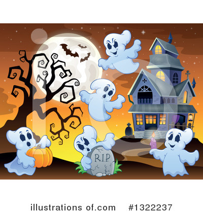 Royalty-Free (RF) Haunted House Clipart Illustration by visekart - Stock Sample #1322237