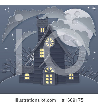 Royalty-Free (RF) Haunted House Clipart Illustration by AtStockIllustration - Stock Sample #1669175