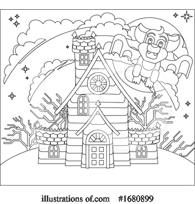 Royalty-Free (RF) Haunted House Clipart Illustration by AtStockIllustration - Stock Sample #1680899