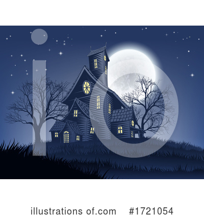 Royalty-Free (RF) Haunted House Clipart Illustration by AtStockIllustration - Stock Sample #1721054