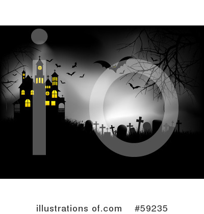 Royalty-Free (RF) Haunted House Clipart Illustration by KJ Pargeter - Stock Sample #59235