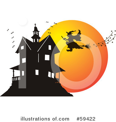 Royalty-Free (RF) Haunted House Clipart Illustration by pauloribau - Stock Sample #59422