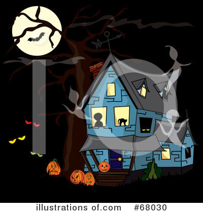 Royalty-Free (RF) Haunted House Clipart Illustration by Pams Clipart - Stock Sample #68030