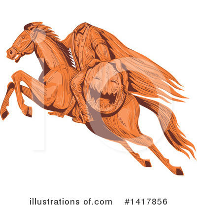 Royalty-Free (RF) Headless Horseman Clipart Illustration by patrimonio - Stock Sample #1417856