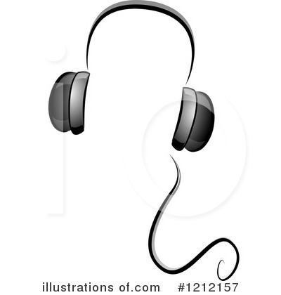 Royalty-Free (RF) Headphones Clipart Illustration by BNP Design Studio - Stock Sample #1212157