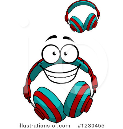 Royalty-Free (RF) Headphones Clipart Illustration by Vector Tradition SM - Stock Sample #1230455