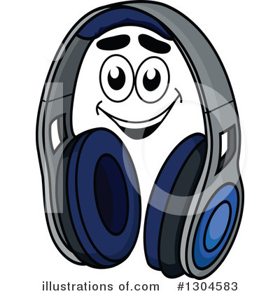 Royalty-Free (RF) Headphones Clipart Illustration by Vector Tradition SM - Stock Sample #1304583