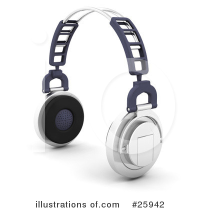 Royalty-Free (RF) Headphones Clipart Illustration by KJ Pargeter - Stock Sample #25942