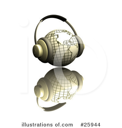 Royalty-Free (RF) Headphones Clipart Illustration by KJ Pargeter - Stock Sample #25944