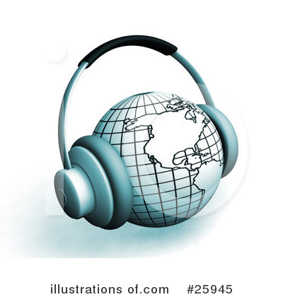 Royalty-Free (RF) Headphones Clipart Illustration by KJ Pargeter - Stock Sample #25945