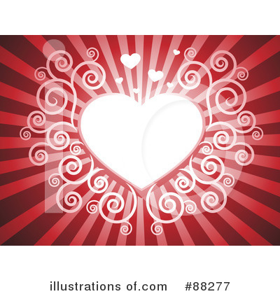 Royalty-Free (RF) Heart Background Clipart Illustration by Qiun - Stock Sample #88277