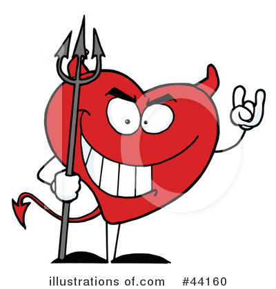 Royalty-Free (RF) Heart Character Clipart Illustration by Hit Toon - Stock Sample #44160