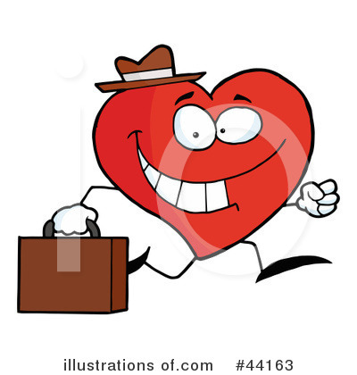 Royalty-Free (RF) Heart Character Clipart Illustration by Hit Toon - Stock Sample #44163