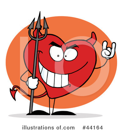 Royalty-Free (RF) Heart Character Clipart Illustration by Hit Toon - Stock Sample #44164