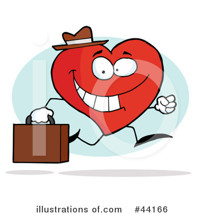 Royalty-Free (RF) Heart Character Clipart Illustration by Hit Toon - Stock Sample #44166