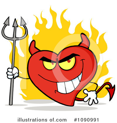 Royalty-Free (RF) Heart Clipart Illustration by Hit Toon - Stock Sample #1090991