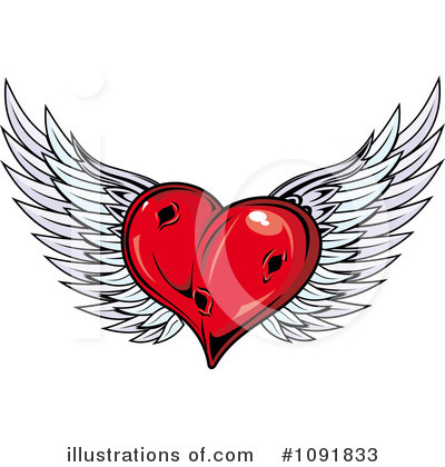 Winged Heart Clipart #1091833 by Vector Tradition SM