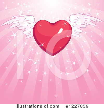 Winged Heart Clipart #1227839 by Pushkin