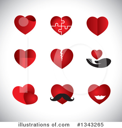 Royalty-Free (RF) Heart Clipart Illustration by ColorMagic - Stock Sample #1343265