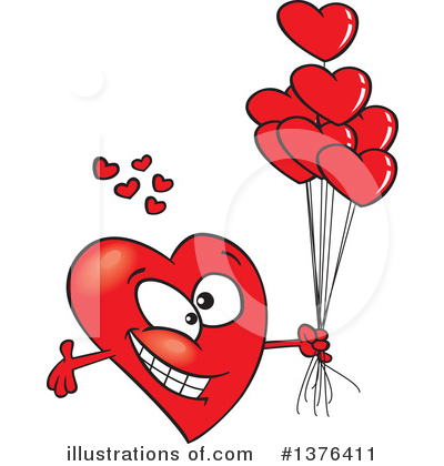 Heart Character Clipart #1376411 by toonaday