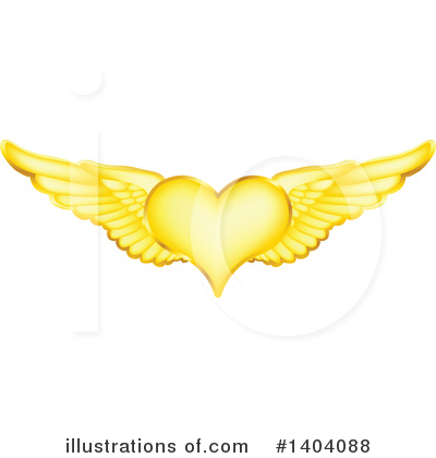 Winged Heart Clipart #1404088 by inkgraphics