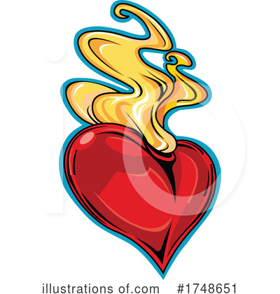 Flaming Heart Clipart #1748651 by Vector Tradition SM