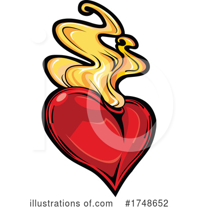 Flaming Heart Clipart #1748652 by Vector Tradition SM