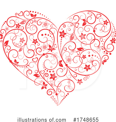 Floral Heart Clipart #1748655 by Vector Tradition SM