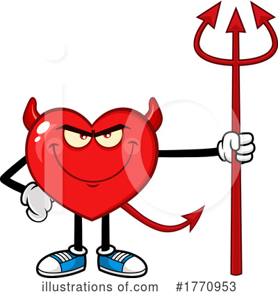 Heart Mascot Clipart #1770953 by Hit Toon