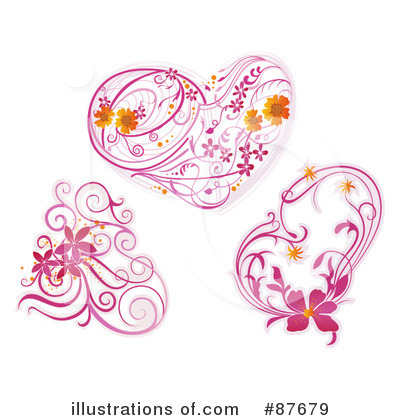 Floral Heart Clipart #87679 by BNP Design Studio