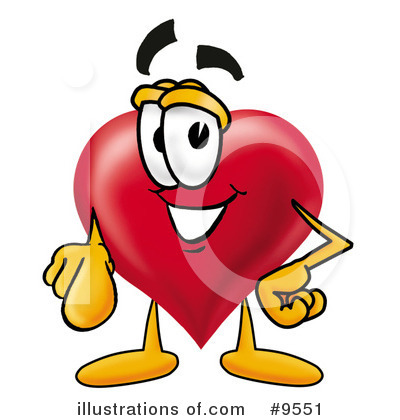 Love Heart Clipart #9551 by Mascot Junction