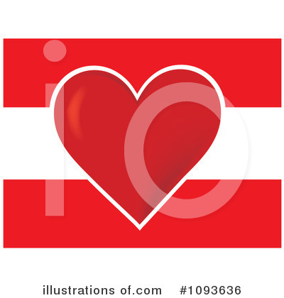 Royalty-Free (RF) Heart Flag Clipart Illustration by Maria Bell - Stock Sample #1093636