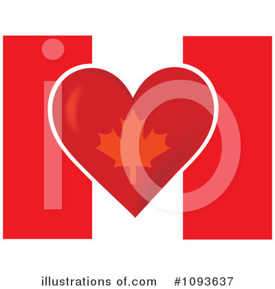 Heart Flag Clipart #1093637 by Maria Bell